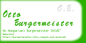 otto burgermeister business card